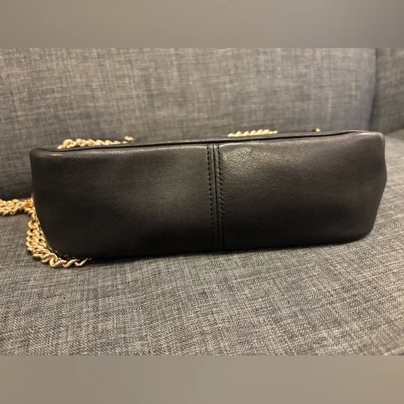 Vintage COACH Cassidy Crossbody Black Leather Shoulder Bag with Gold Hardware - Picture 5 of 16